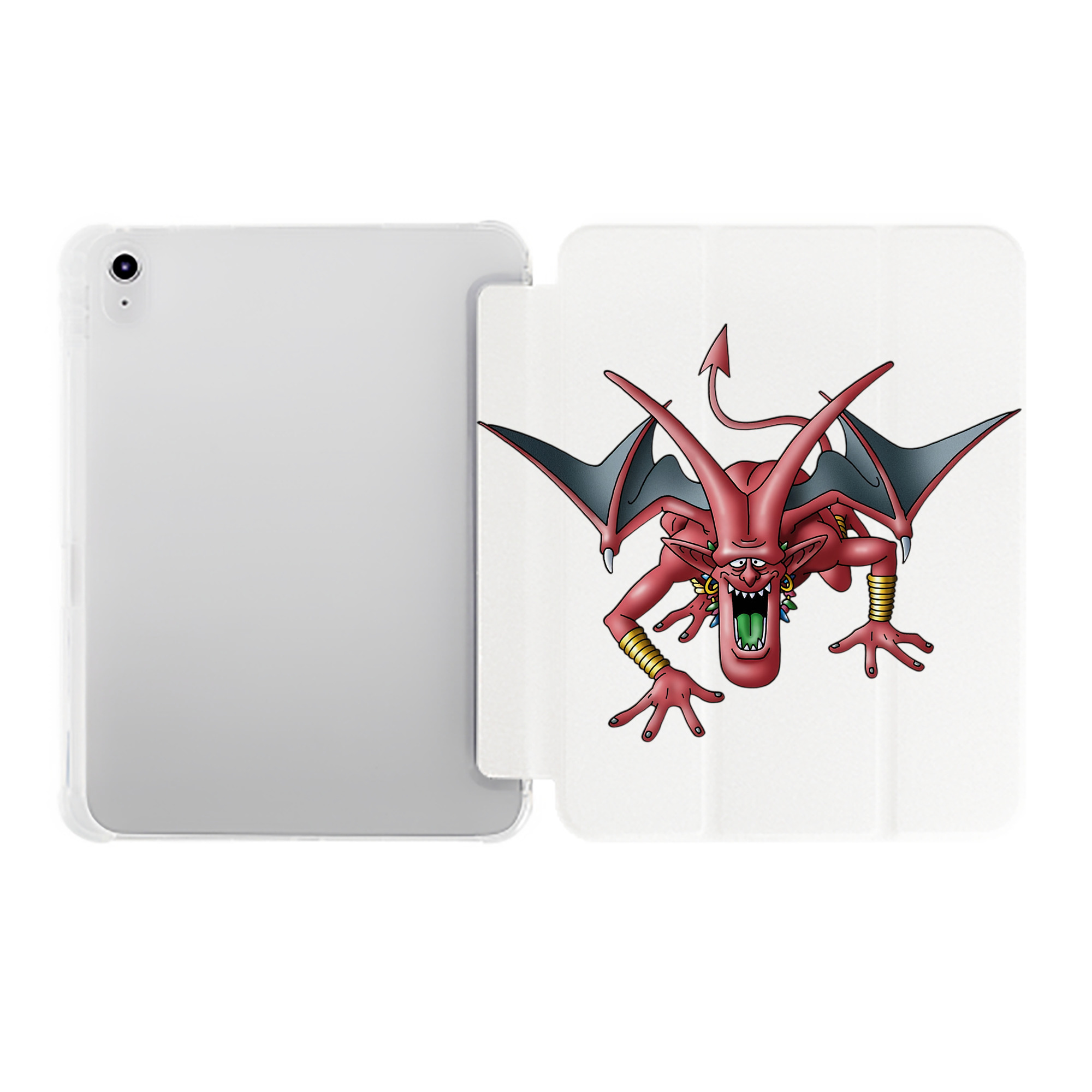 （画像用） ドラゴンクエスト Doragon Kuesuto Dragon Quest IPad ケース ペン収納付き 三つ折りスタンド PUレザー×シリコン 対応機種9.5/10.5/10.9インチ